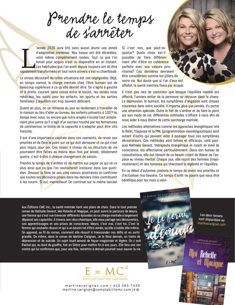 Prendre le temps de s'arrêter